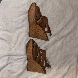 Cork Wedge Heel Strappy Sandals